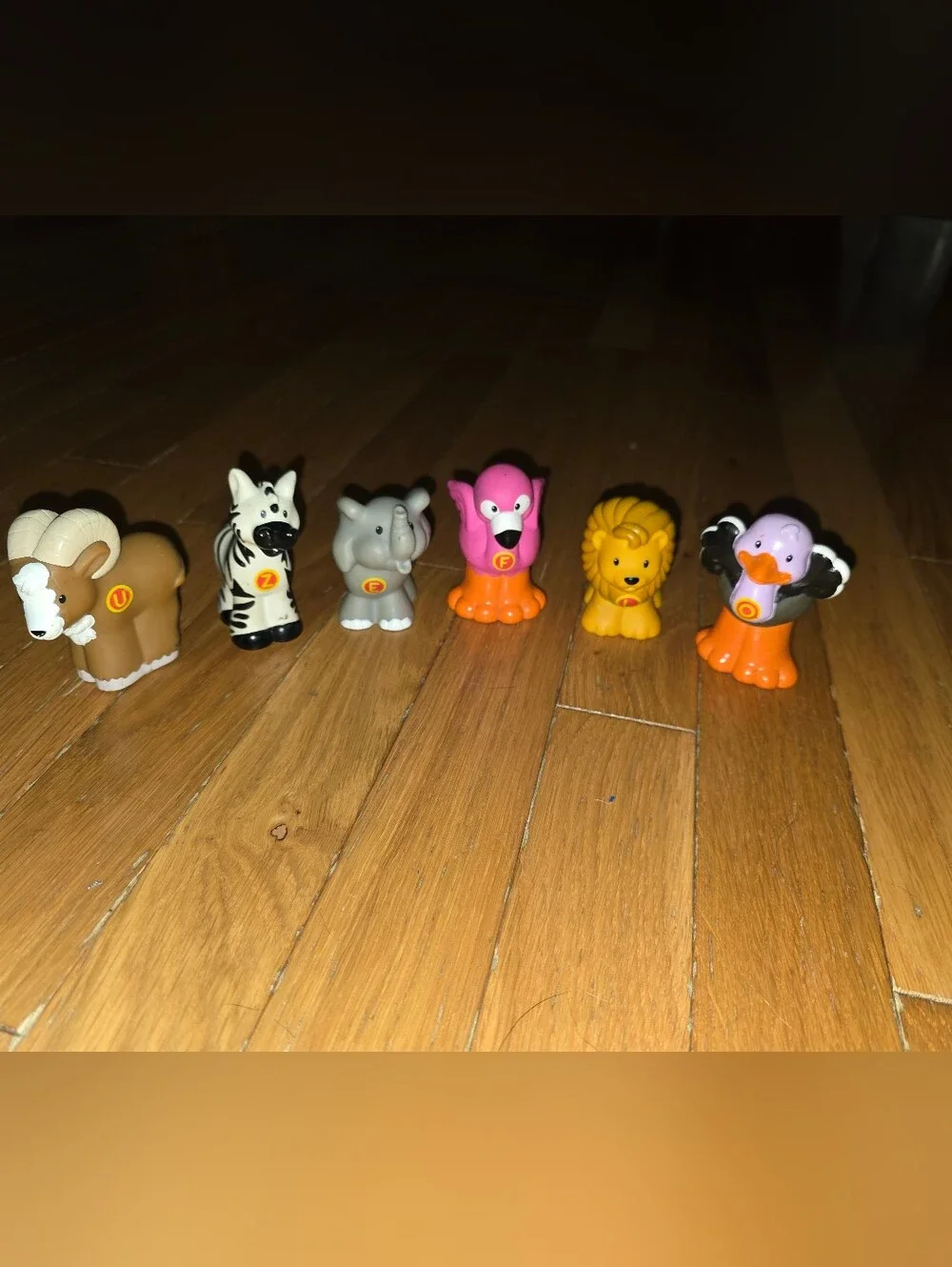 6PC VINTAGE 2004 Fisher-Price Little People A to Z Learning Zoo Replacements
